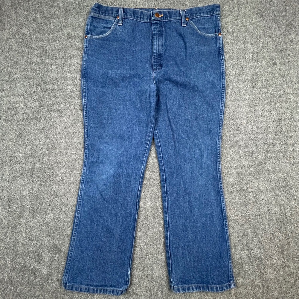 Wrangler Jeans Mens 40x30 Blue Cowboy Cut Slim Fit 936PWD‎ Prewashed Denim
